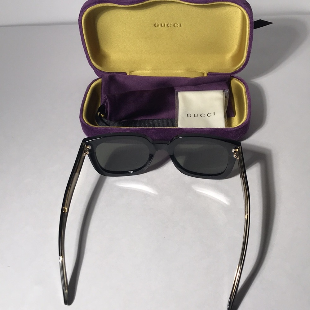 New Authentic Gucci GG0912S 001 Black Square Sunglasses with Case - Picture 11 of 16